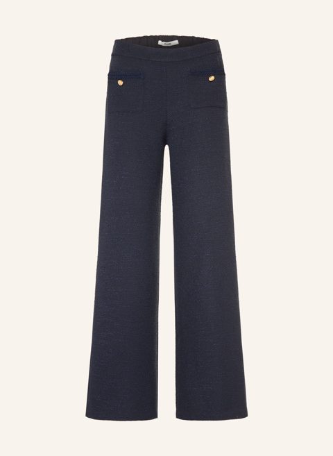 Wide leg tweed trousers
